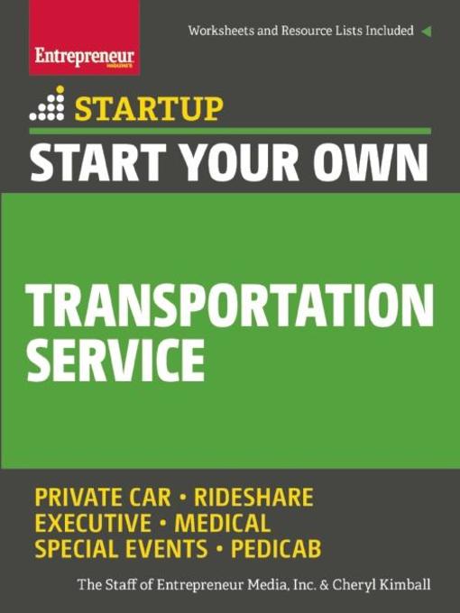 Title details for Start Your Own Transportation Service by Cheryl Kimball - Available